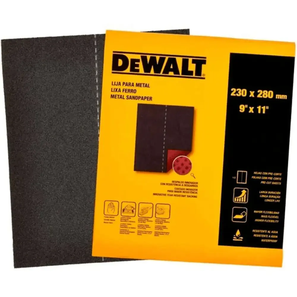 Lixa de ferro com 230 x 280MM modelo GR10 da Dewalt — fotografia de referência