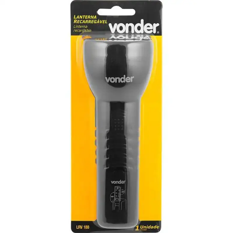 Lanterna recarregável LED com 6 leds luminária bivolt LRV 180 Vonder — fotografia 5