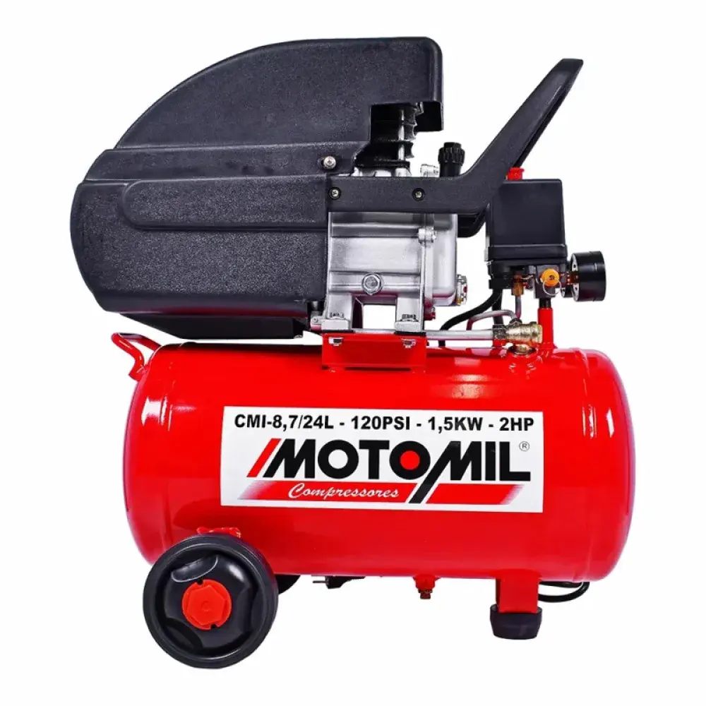 Moto compressor de ar CMI-8,7/24 24L bivolt MotoMil — fotografia 5