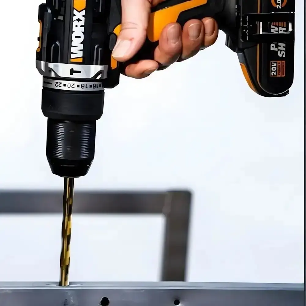 Parafusadeira e furadeira de impacto 1/2POL 2 baterias e carregador com chave de impacto 20V 1/2POL 300NM worx Positec — fotografia 6