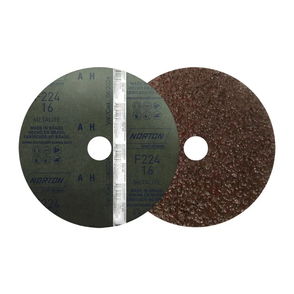 Disco lixa fibra F224 115X22MM grão 24 Norton — fotografia de referência