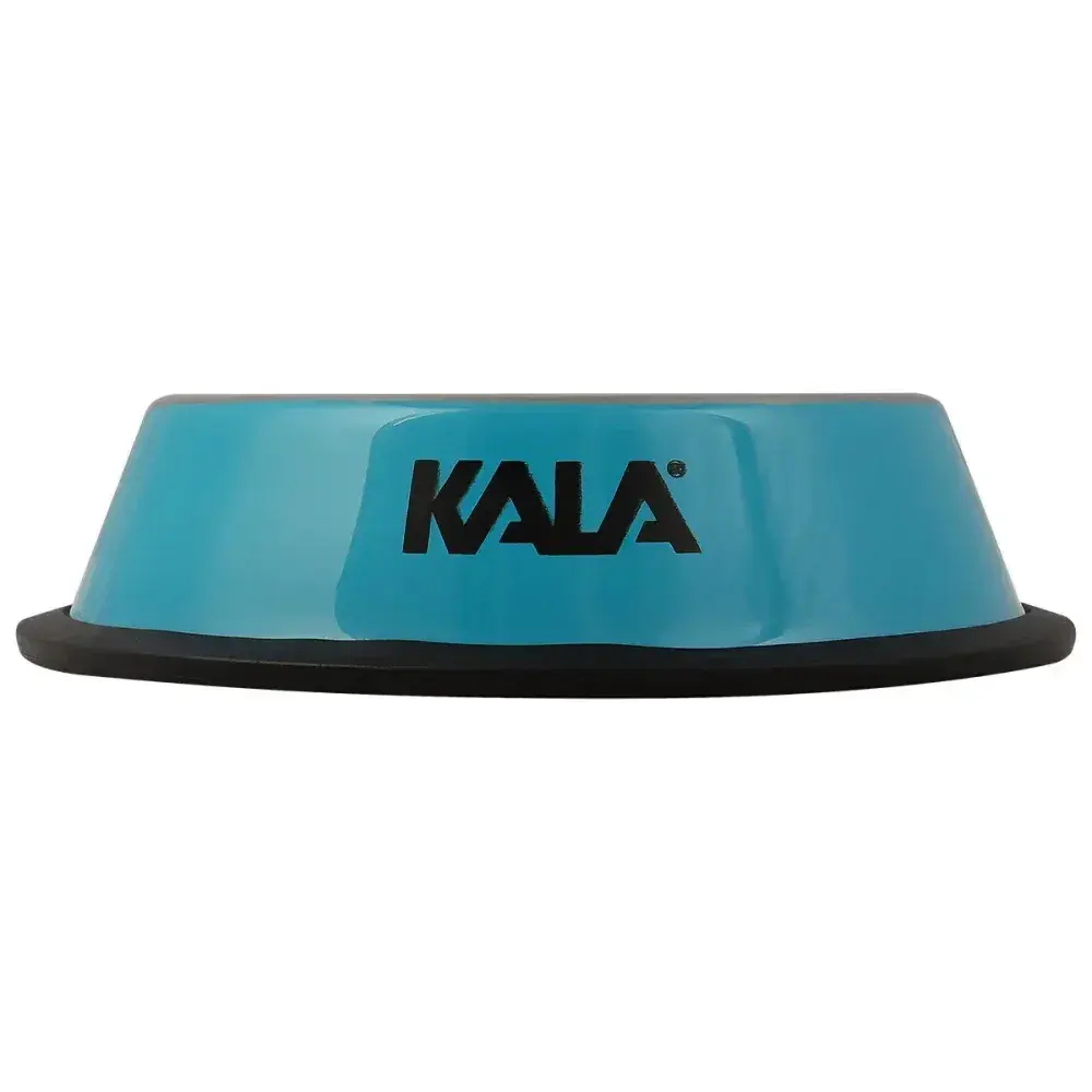 Tigela para pets em aço inox azul 30CM Kala — fotografia 4
