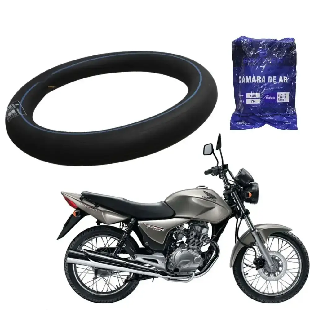 Câmara de ar pneu aro 18 para moto CG titan FAN com 4 unidades 8454 Bremen — fotografia 4