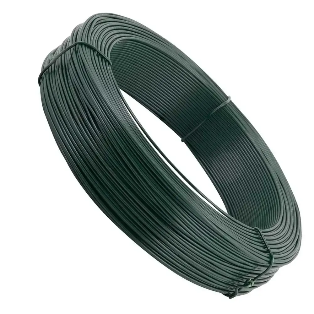 Arame revestido pvc verde rolo 1KG BWG20 Vonder — fotografia 5