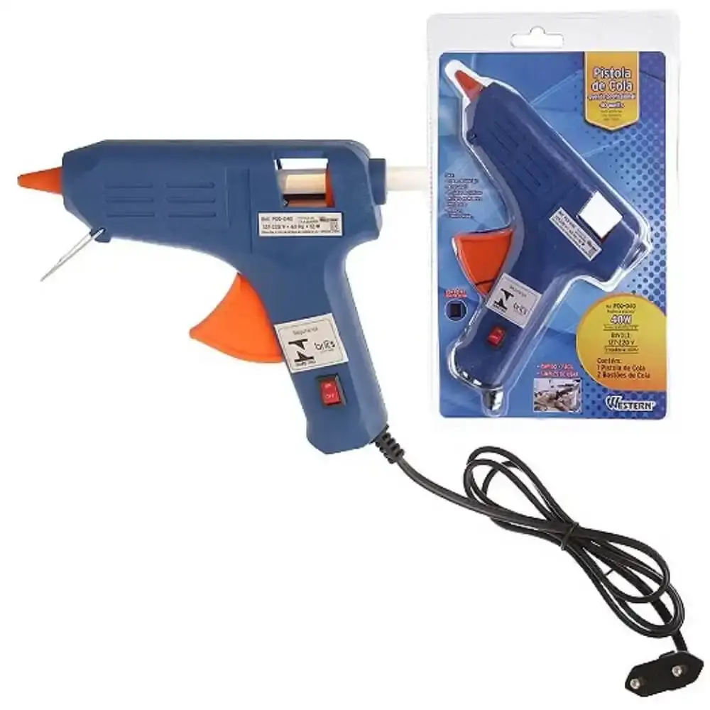 Pistola de cola quente 40W PCQ-040 bivolt Western — fotografia 4