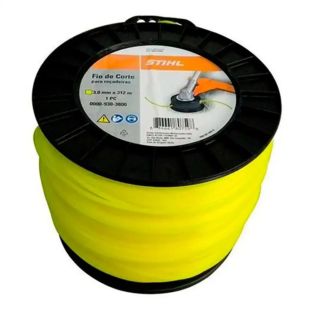 Fio de nylon quadrado 3,0 MM para roçadeira stihl rolo 312 metros 00009303800