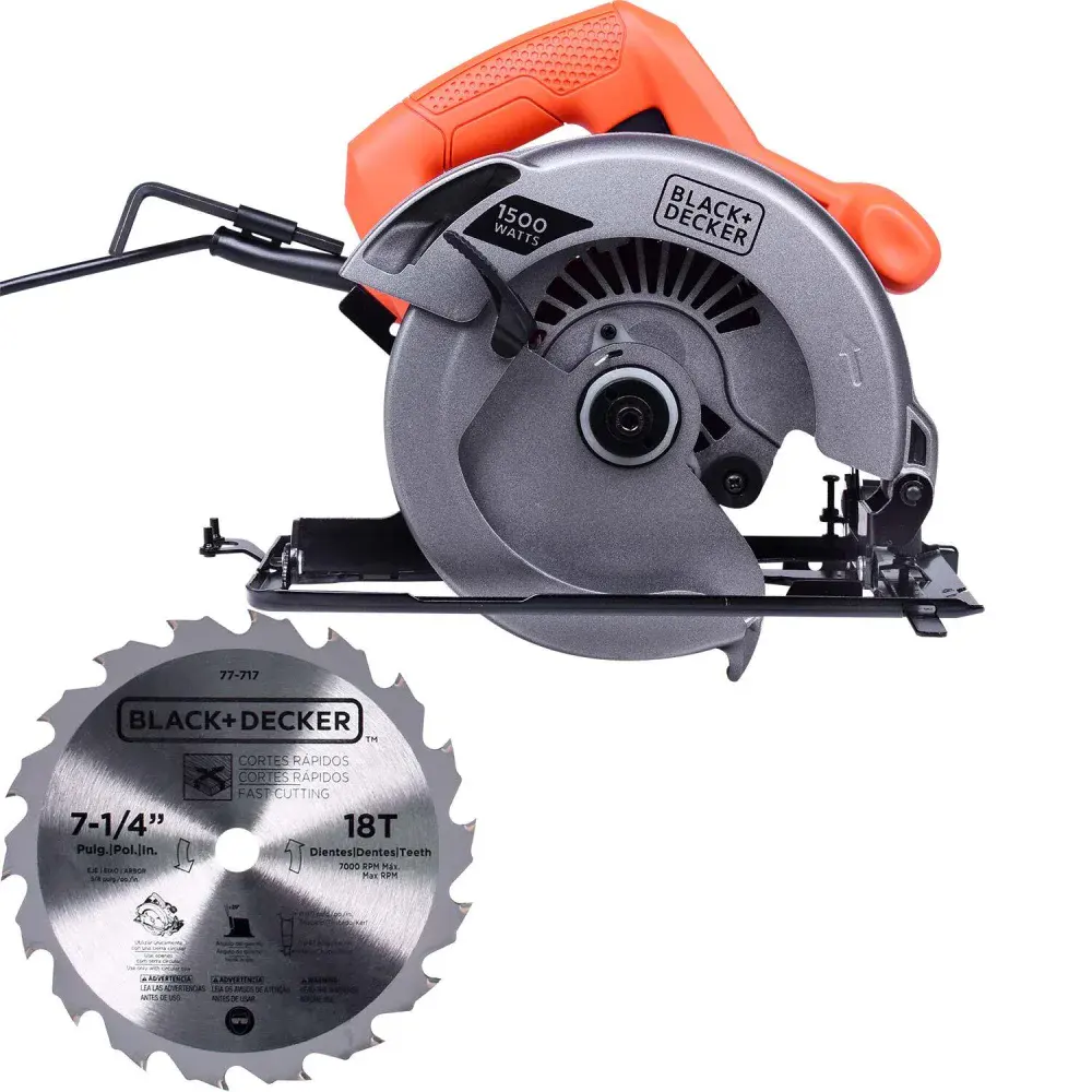 Serra circular 7.1/4” 1500W com 220V da blackdecker Black & Decker