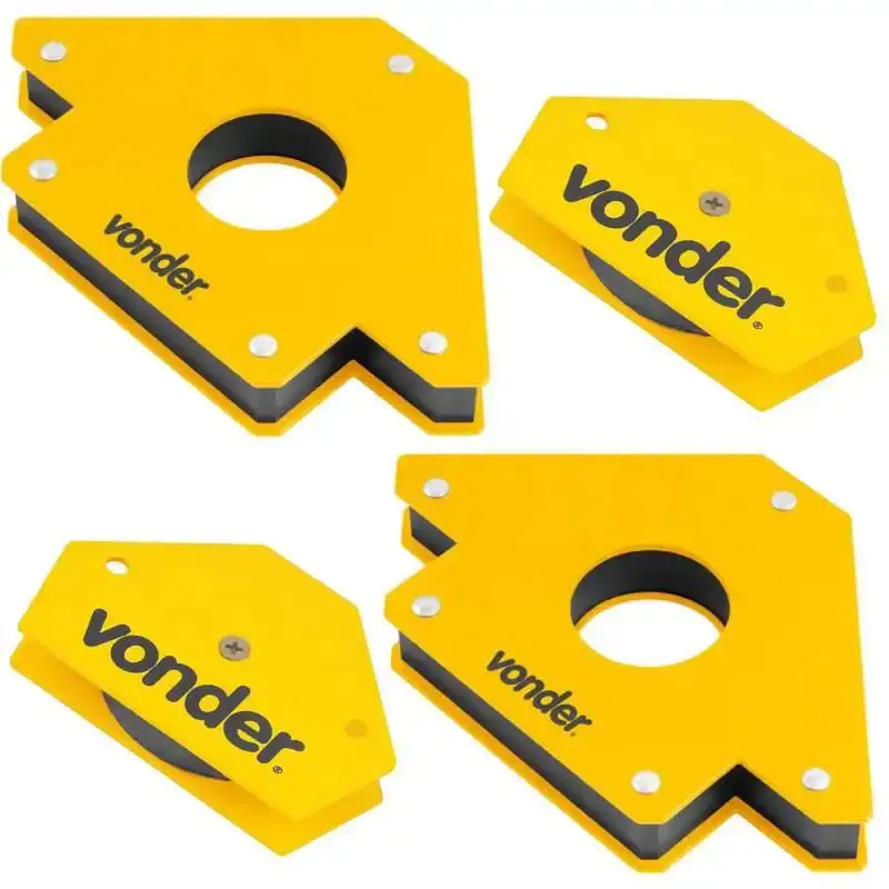 Esquadro Magnético para Soldador 10 KG e 30 KG Combo c/ 4 Peças VONDER — fotografia de referência