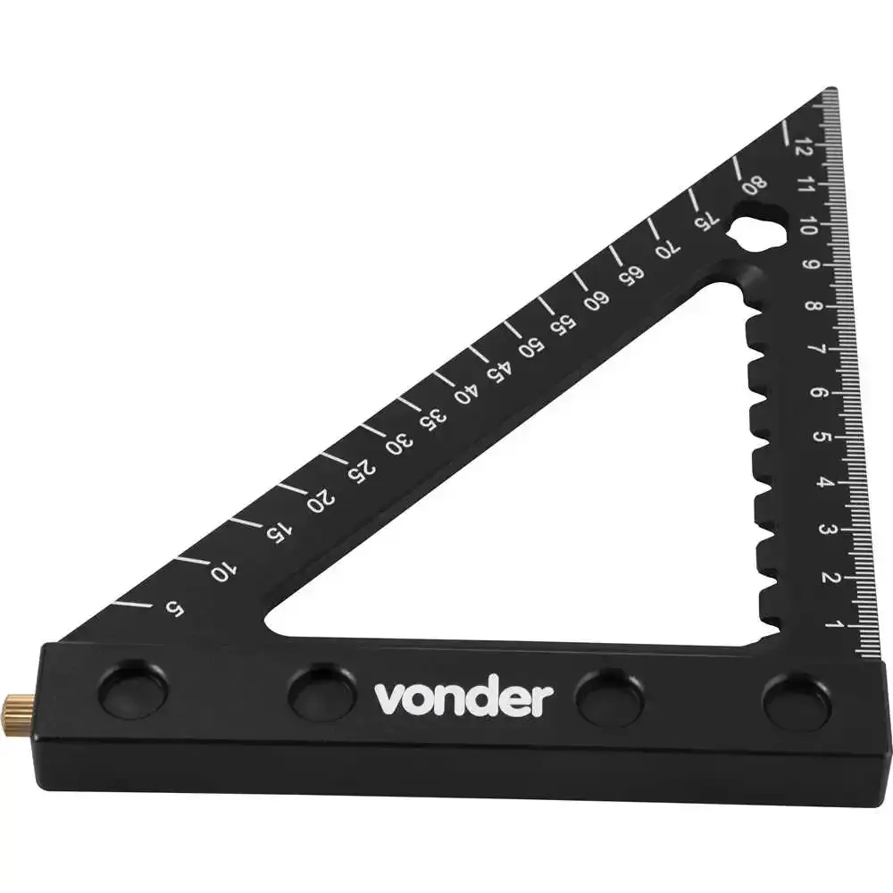 Esquadro triangular para carpintaria 120MM Vonder — fotografia 6