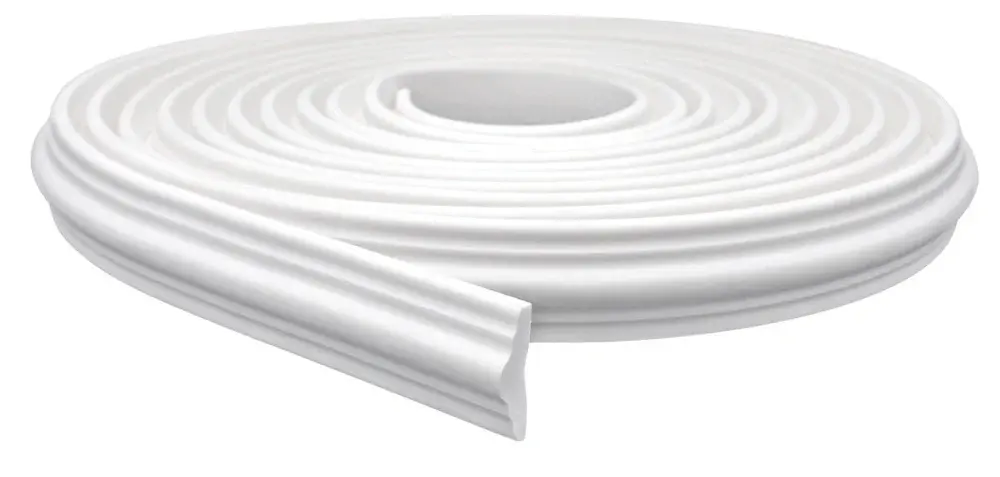 Boiserie de eva autocolante rm 61 3,8CM x 5M branco meu rodapé — fotografia 5
