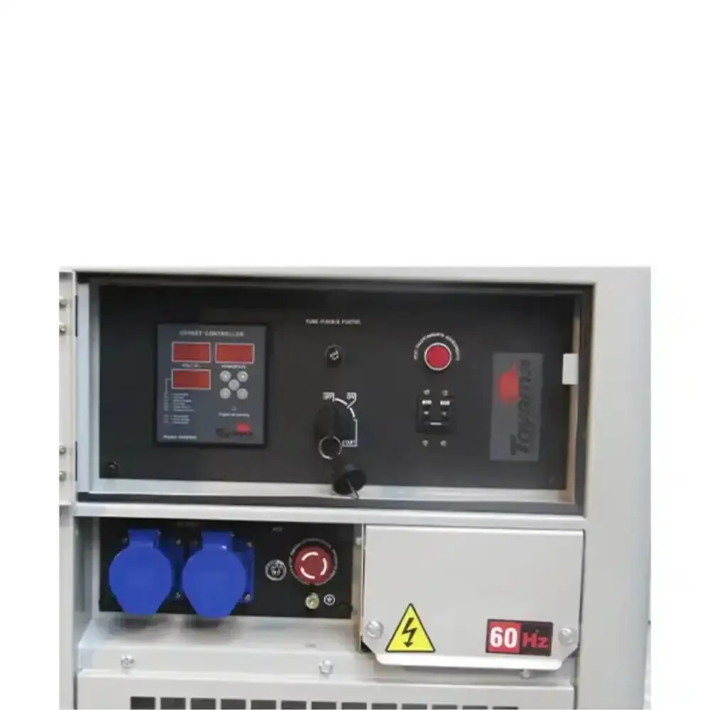 Gerador de energia cabinado à diesel silencioso 10 KVA TDWG12000SGE-N mono bivolt Toyama — fotografia 3