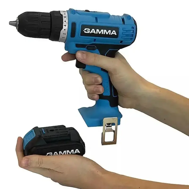 Parafusadeira e furadeira à bateria 21V 3/8 POL bivolt G12103/BR Gamma — fotografia 4