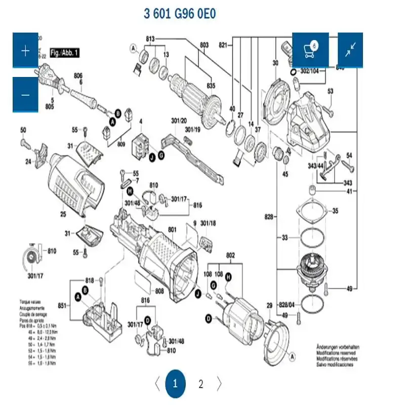 Induzido para esmerilhadeira GWS 17-125 CIE em 220V 1607000V35 Bosch 220 V — fotografia 4