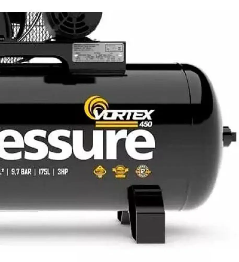 Compressor de ar vortex 450 15PCM 140PSI 175L mono bivolt Pressure — fotografia 3