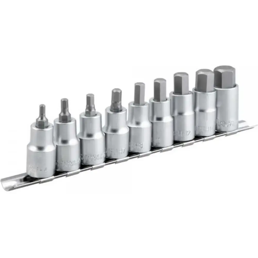 Jogo chave de soquetes hexagonais 1/2 POL 4 MM a 17 MM Vonder — fotografia de referência
