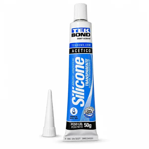 Silicone transparente 50 gramas Tekbond — fotografia 9