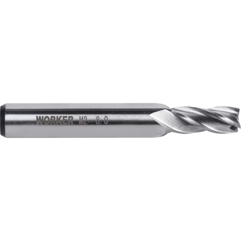 Fresa de topo reto aço rápido 8MM Worker