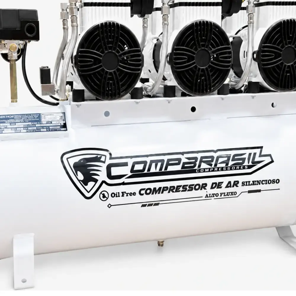 Compressor de ar 21 pés 6HP 65 litros smart control isento de óleo 220V Compbrasil 220 V — fotografia 5