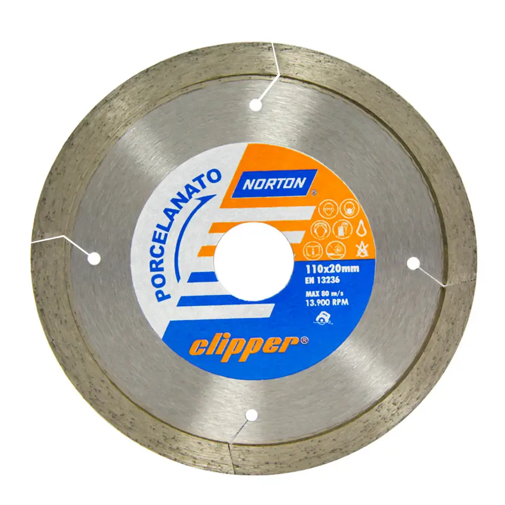 Disco diamantado 4.3/8 pol seco para porcelanato Norton