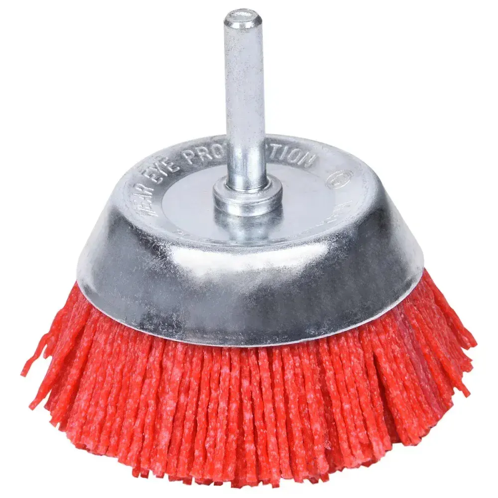Escova copo nylon 3 com haste Worker — fotografia 4