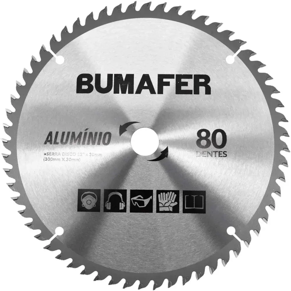 Disco de serra 12” x 30MM para alumínio 80 dentes Bumafer — fotografia 6