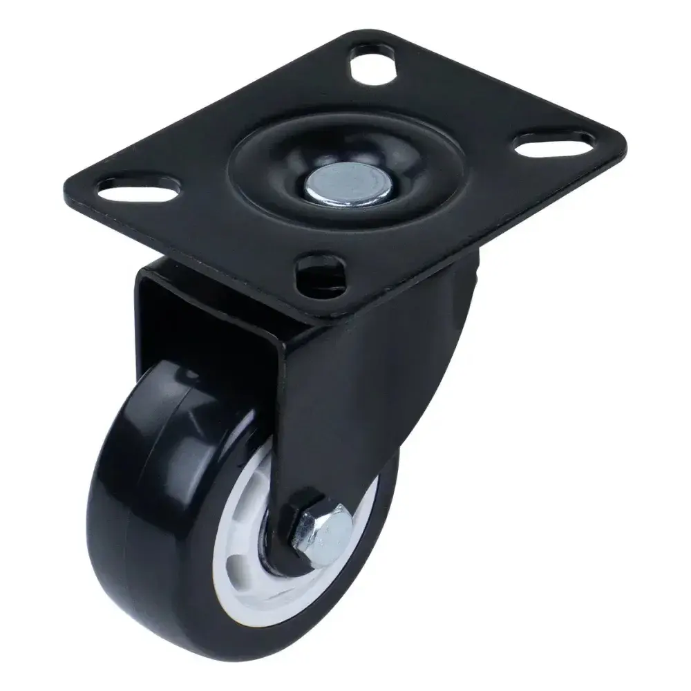 Rodízio giratório poliuretano 100MM preto Worker — fotografia 11