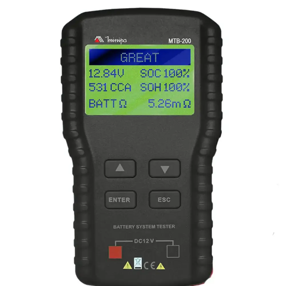 Testador de baterias 12/24V MTB-200 Minipa — fotografia 4
