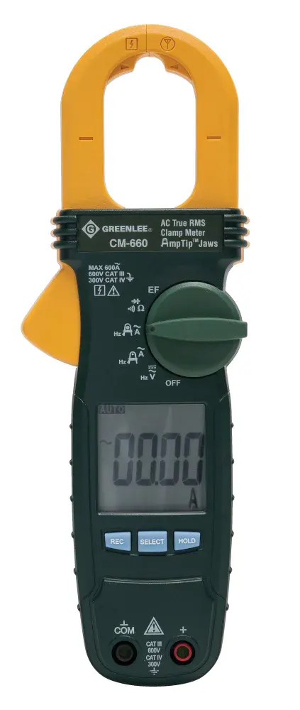 Amperímetro digital CM-660 600A ac true rms Greenlee — fotografia 3
