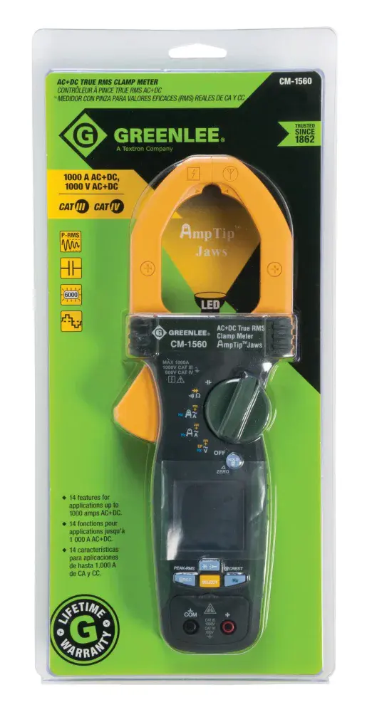 Amperímetro digital 1000A ac/dc Greenlee — fotografia 5