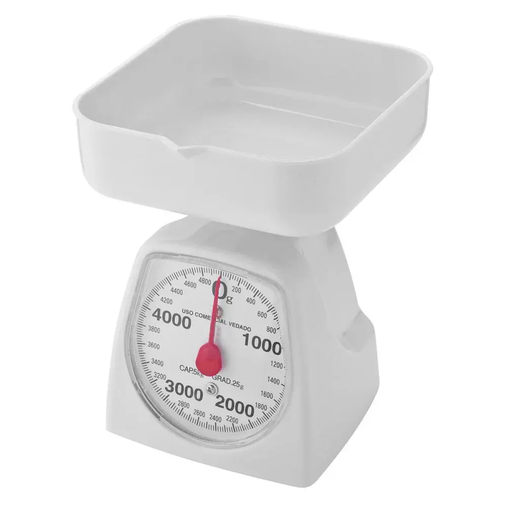 Balança para cozinha mecânica branca Kala 5KG