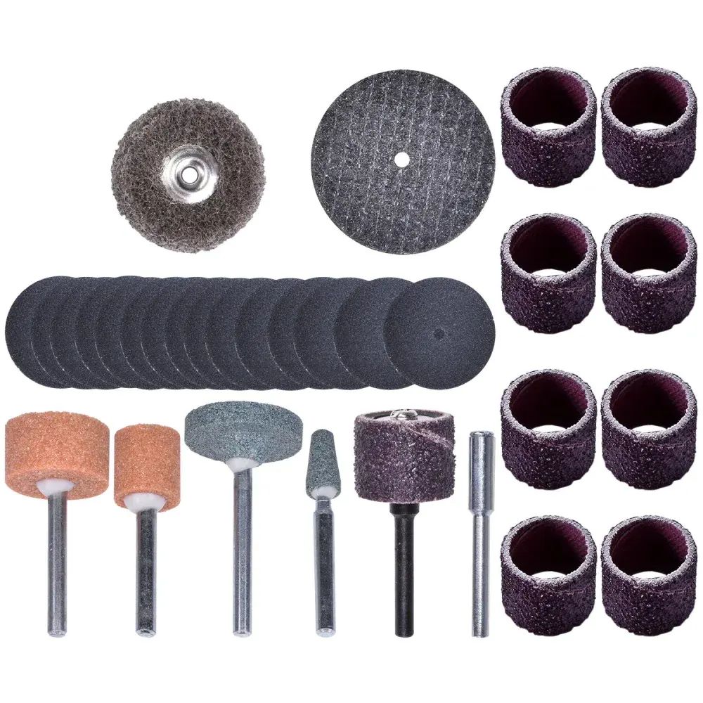 Kit para mini retífica 31 peç para lixar e afiar Dremel — fotografia 3