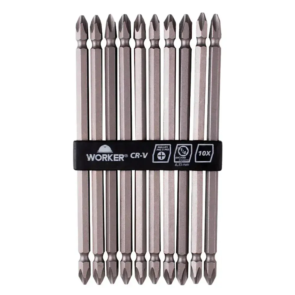 Bits para parafusadeira phillips PH2 6 - 152,4MM Worker — fotografia de referência