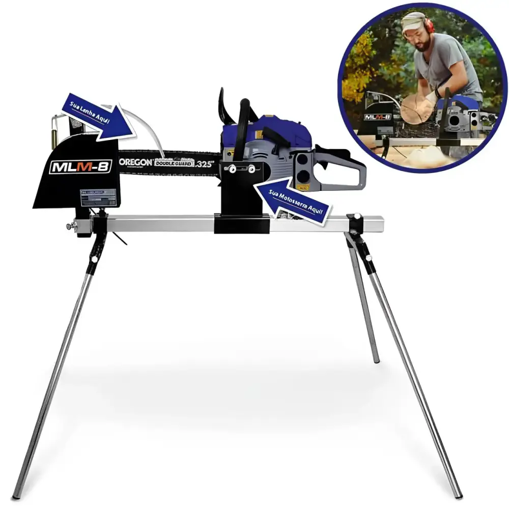 Moto lenhador portátil corte de madeira para motosserra MLP-8 maquina fort