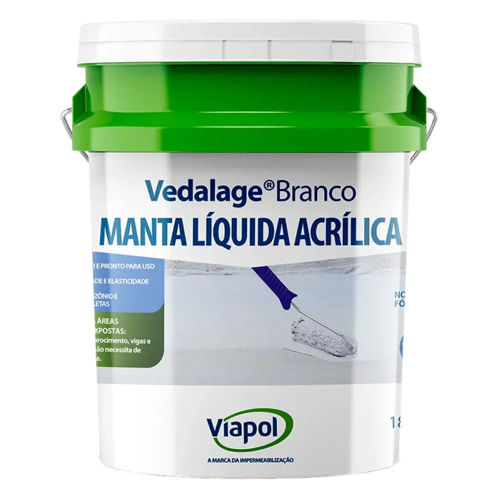 Manta líquida acrílica vedalage branco 14L Viapol