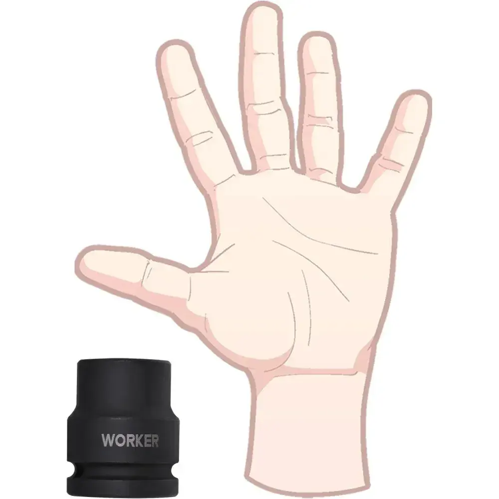 Soquete sextavado impacto encaixe 3/4 24MM Worker — fotografia 12