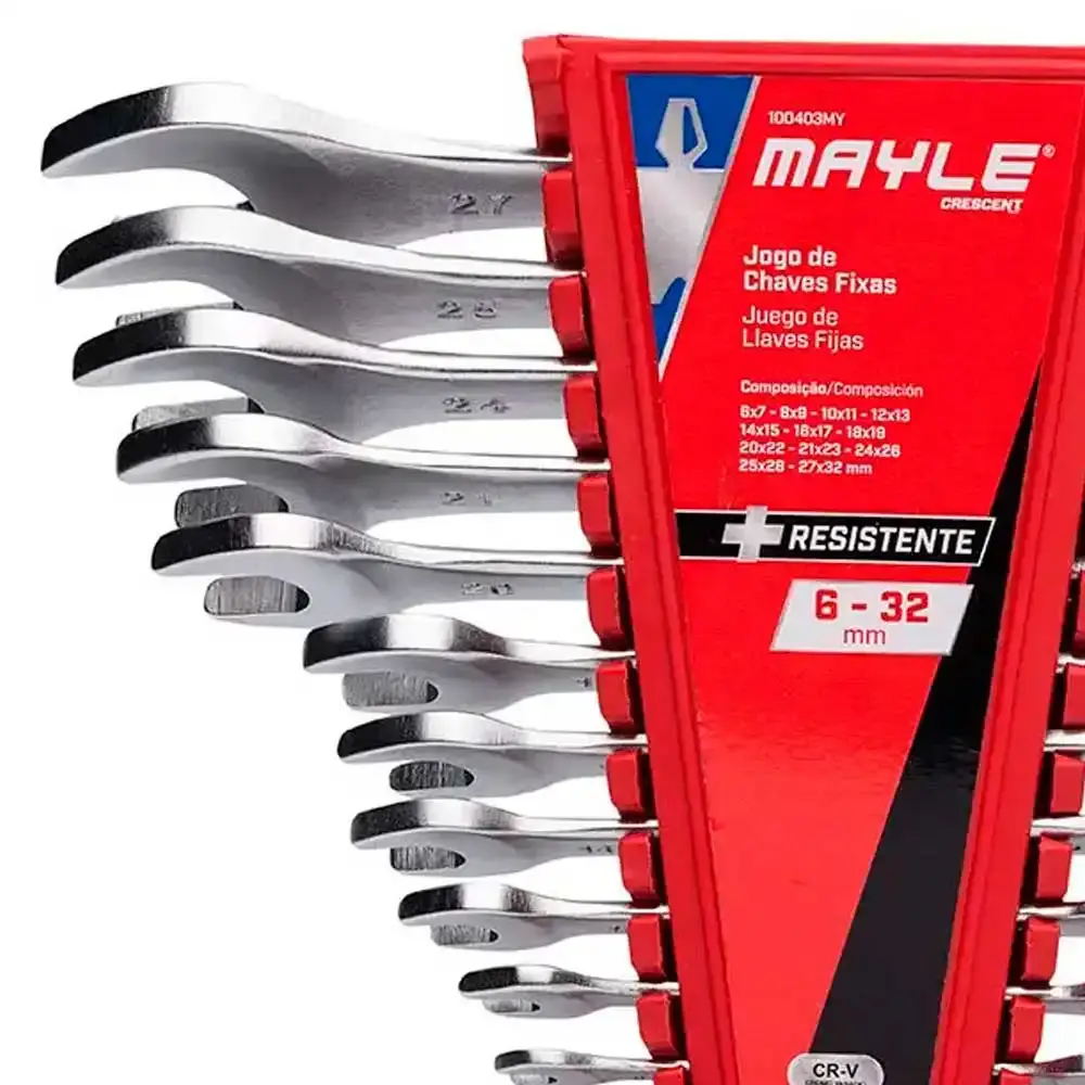 Chave Fixa Jogo 6 a 32 MM c/ 12 Peças MAYLE — fotografia 5