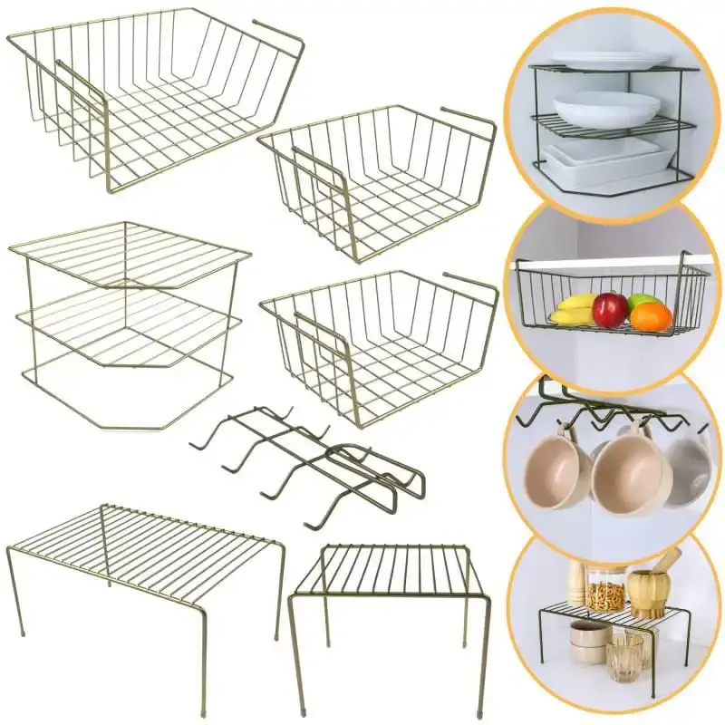 Kit organizador para armário com 7 peças viena verde oliva | 01 BEL BEL FIX