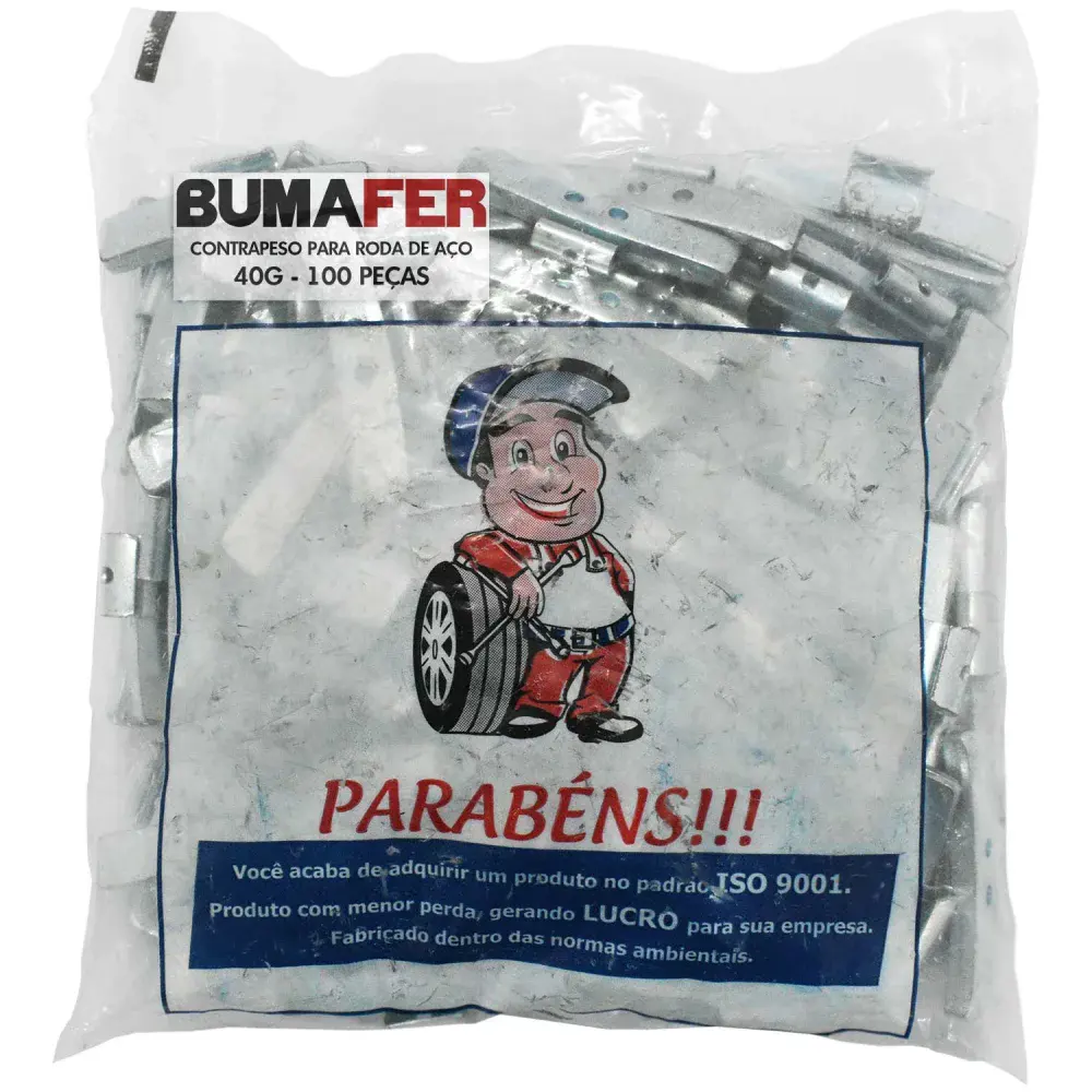 Contrapeso para roda de aço 40 gr Bumafer — fotografia de referência