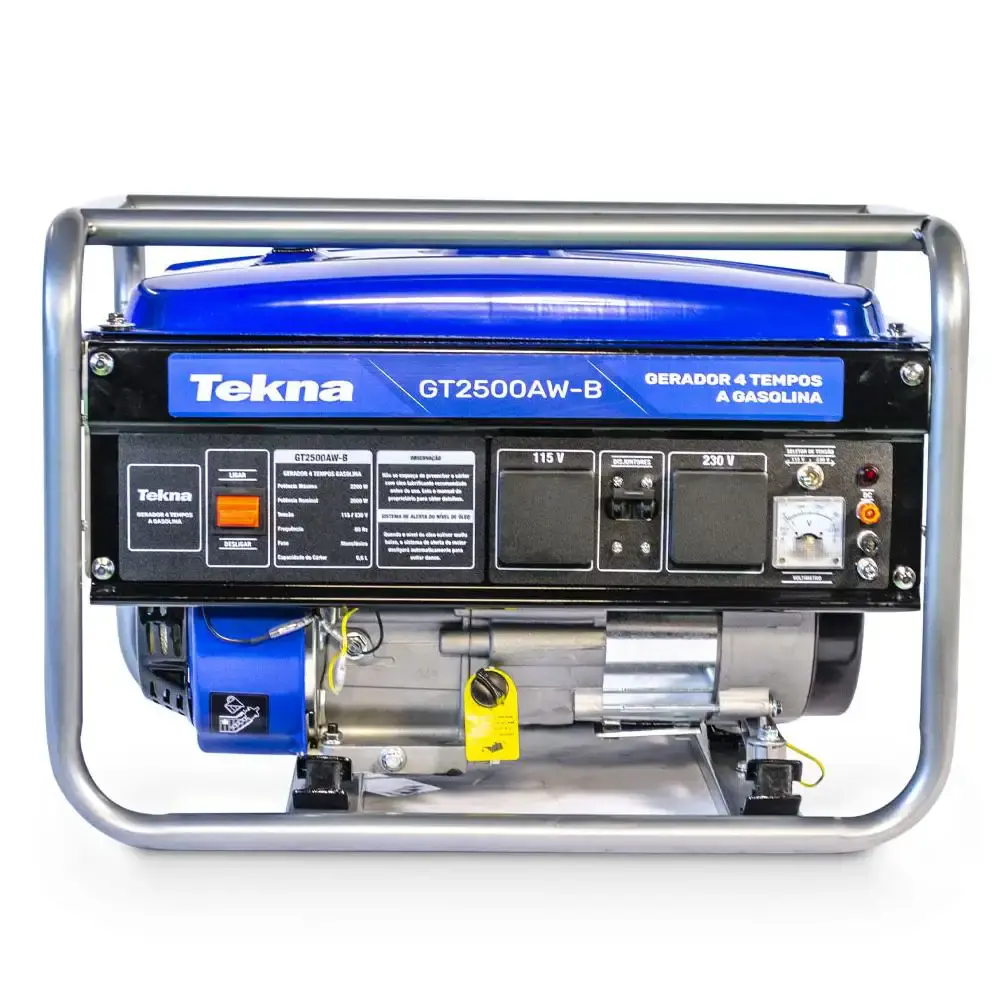 Gerador portátil a gasolina 4T 2.2KVA 2200W bivolt GT2500AW-B Tekna — fotografia 4