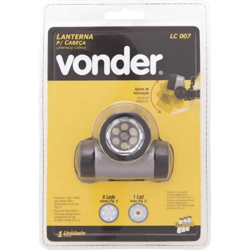 Lanterna para cabeça 7 leds LC 007 Vonder — fotografia 2