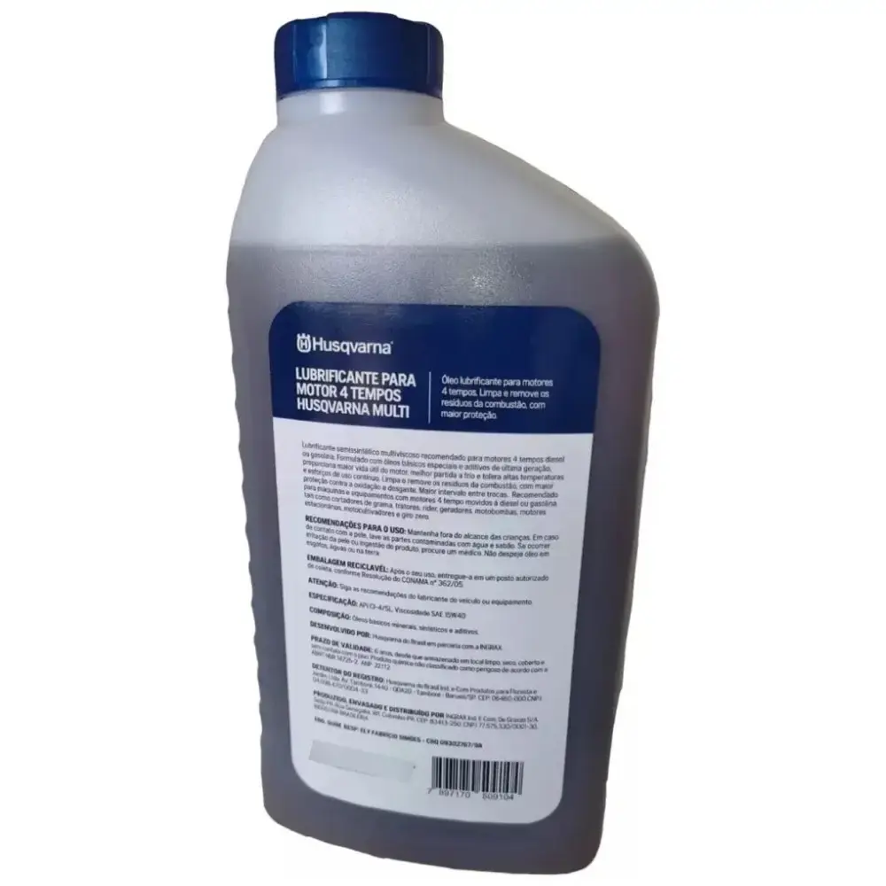 Óleo para motor 4 tempos multi 1 litro 15W40 Husqvarna — fotografia 3