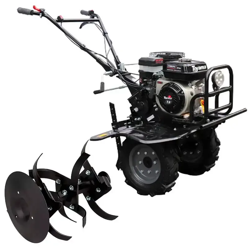 Motocultivador gasolina 7,0 HP 4T 212 CC TT90R-XP-U 701-012 toyama com carreta fixa R-8 máquinafort — fotografia 5
