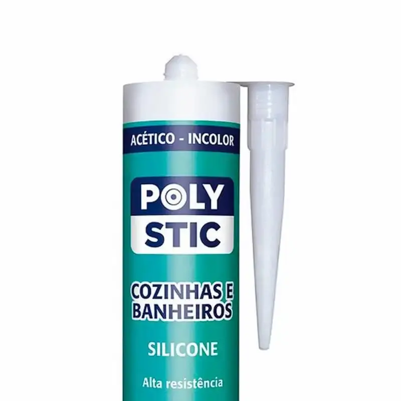 Silicone tubo 250G incolor acético para cozinha e banheiro ZK132 Pulvitec — fotografia 2