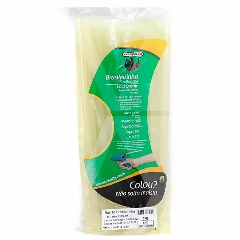 Refil em bastão 11.2MM silicone grosso para pistola 1KG brasileirinha Rendicolla