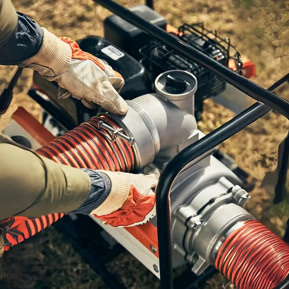 Motobomba a gasolina 4 POL auto escorvante 7HP 4T WP900 Stihl — fotografia 8