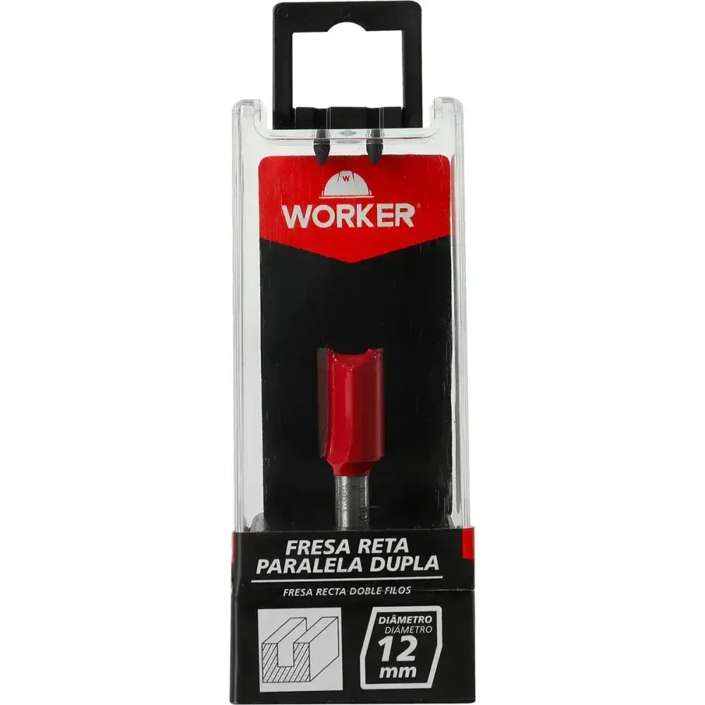 Fresa reta dupla paralela para madeira 12MM Worker — fotografia 9