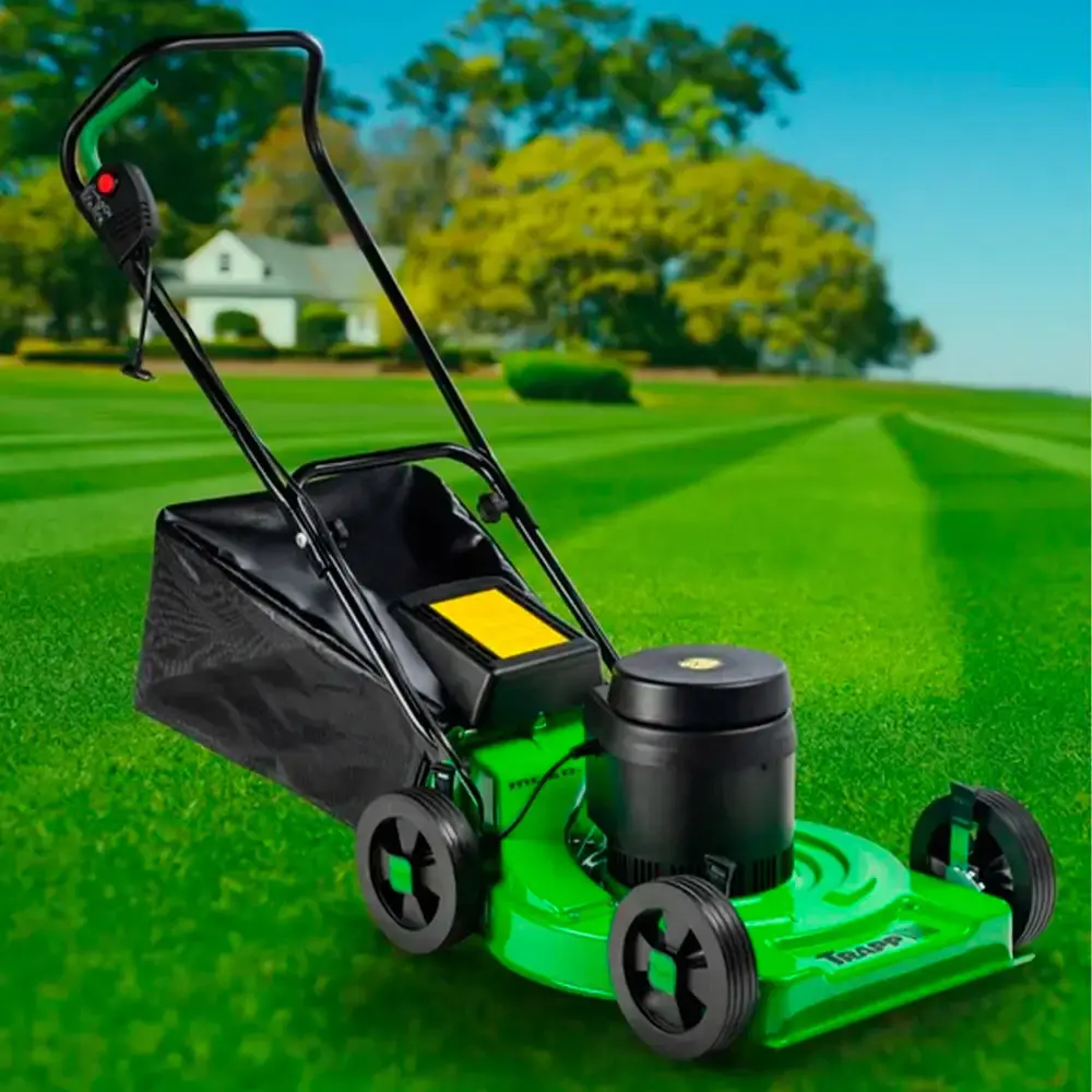 Cortador de grama elétrico 2,0 CV 2500W recolhedor roda alta RM-80E Trapp 110 V — fotografia 6