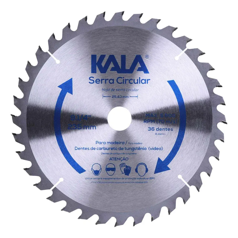 Serra circular para madeira com 36 dentes 10” 254MM Kala — fotografia de referência