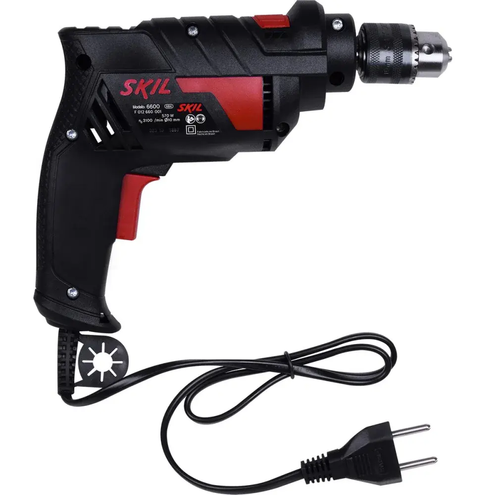 Furadeira de impacto elétrica 6600 10MM 3100RPM 570W 220V Skil — fotografia 4