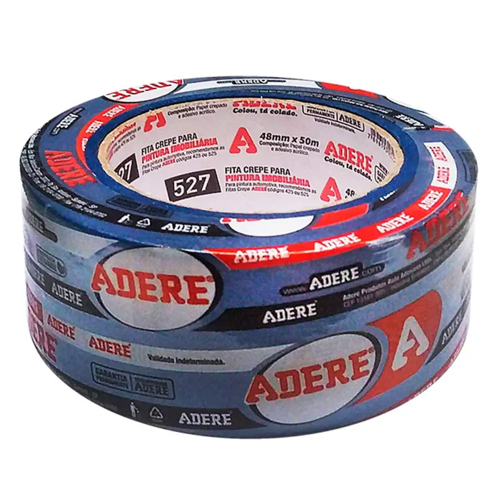 Fita crepe 527S azul 48MMX50M Adere